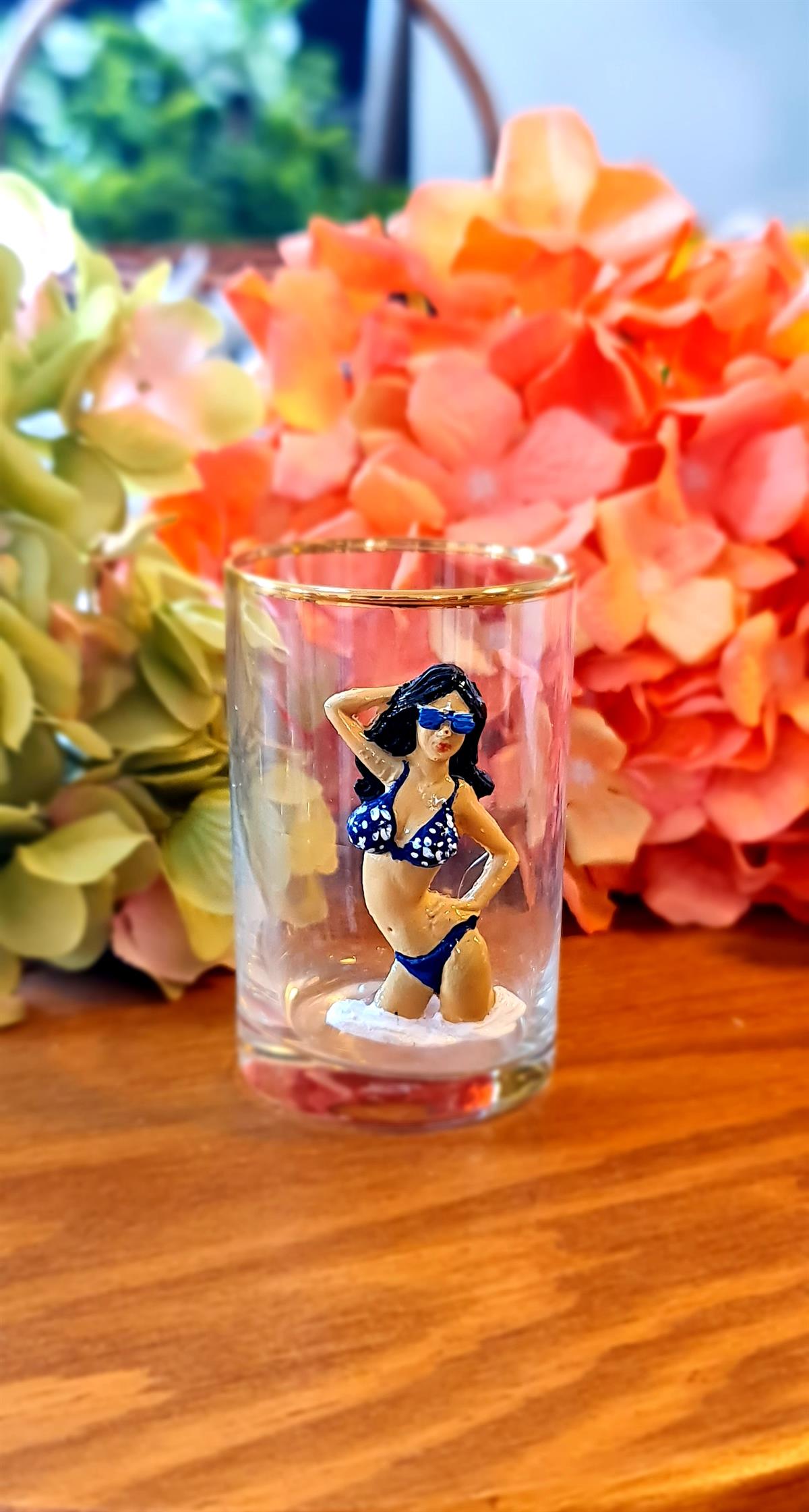 Summer Girl kahve yanı bardak lacivert