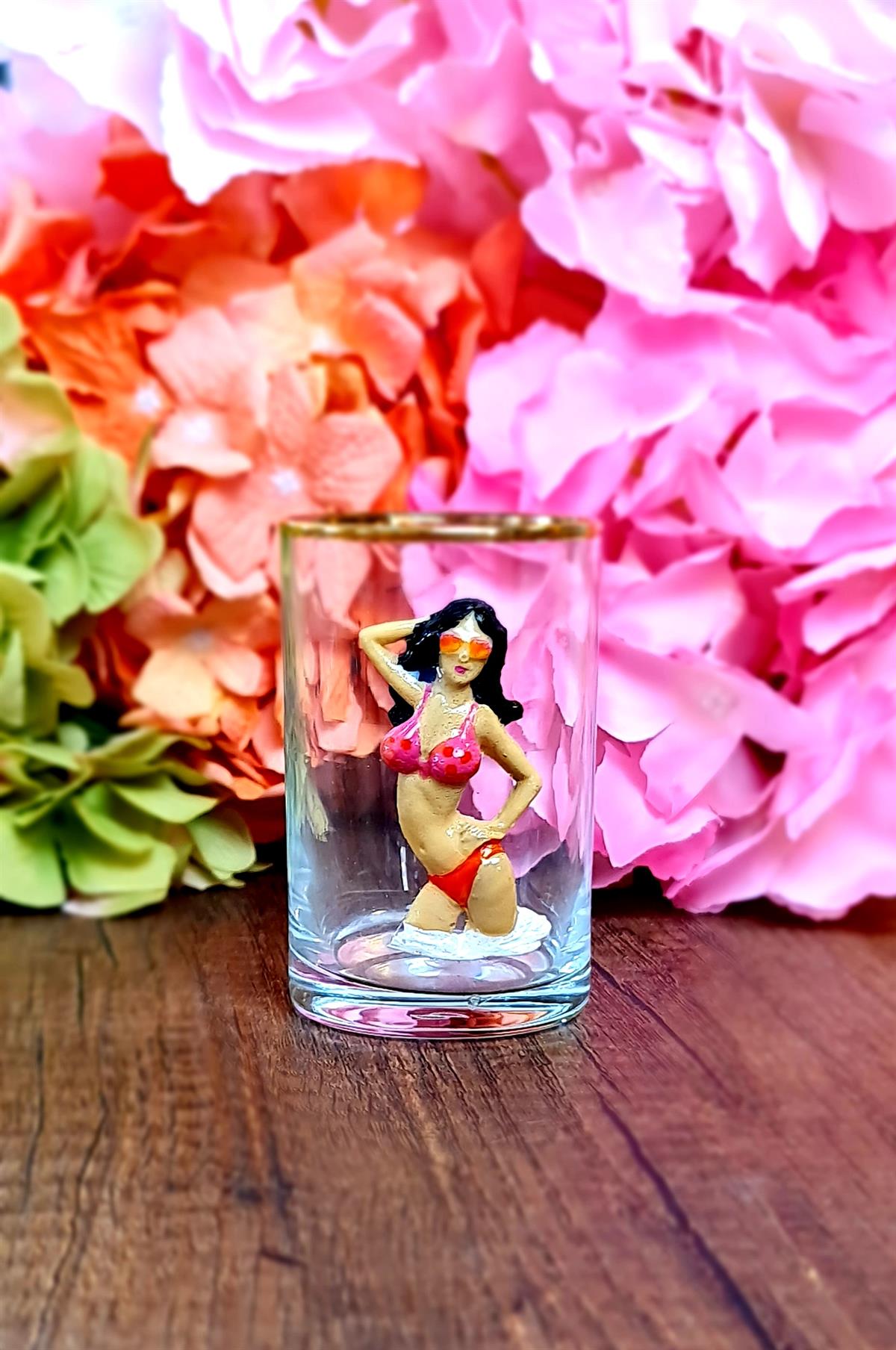 Summer Girl kahve yanı bardak pink&oranj