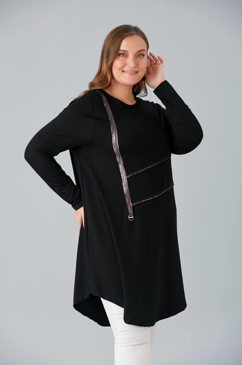 taş detaylı siyah tunik