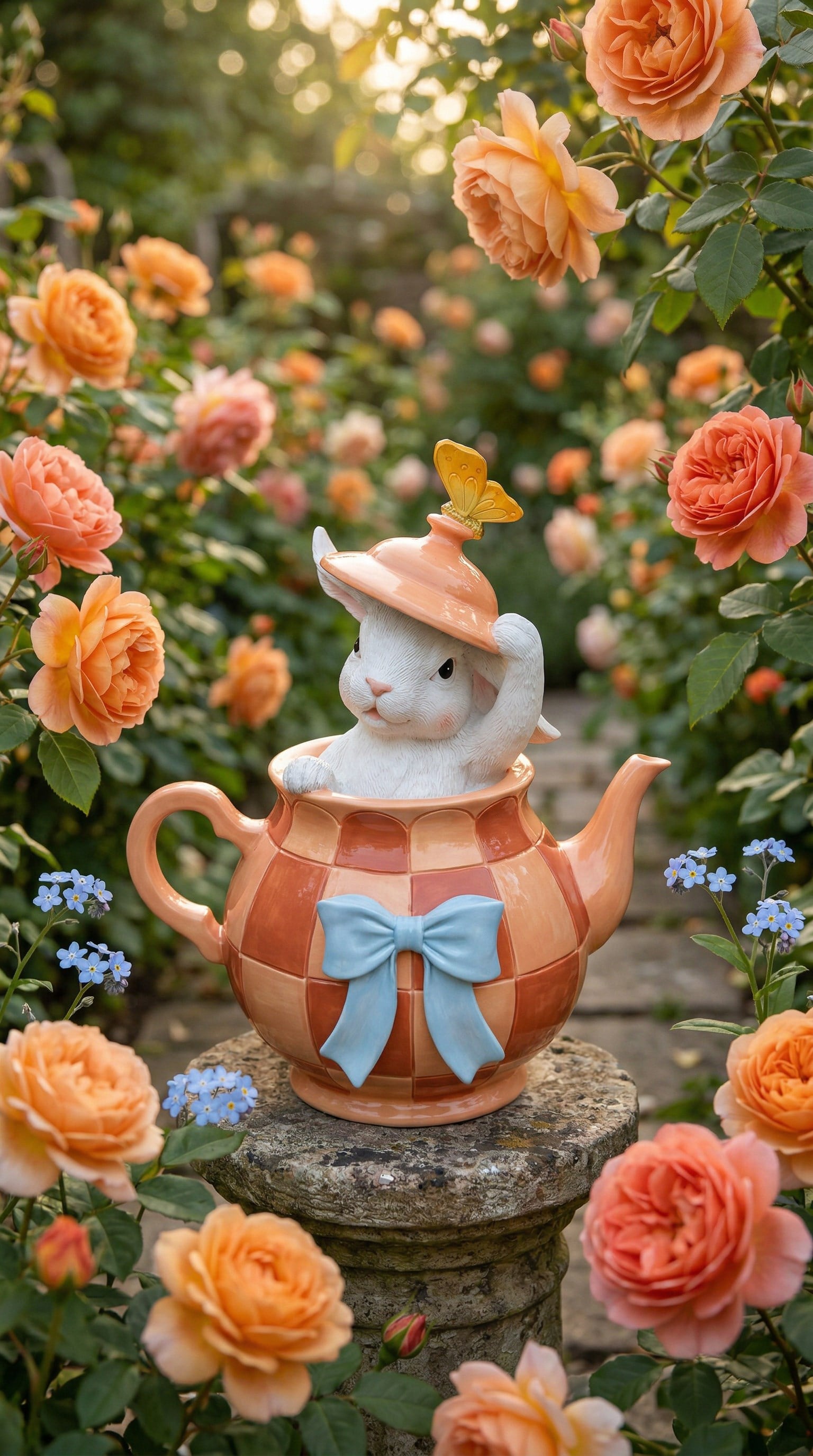 teapot tavşan oranj 20 cm