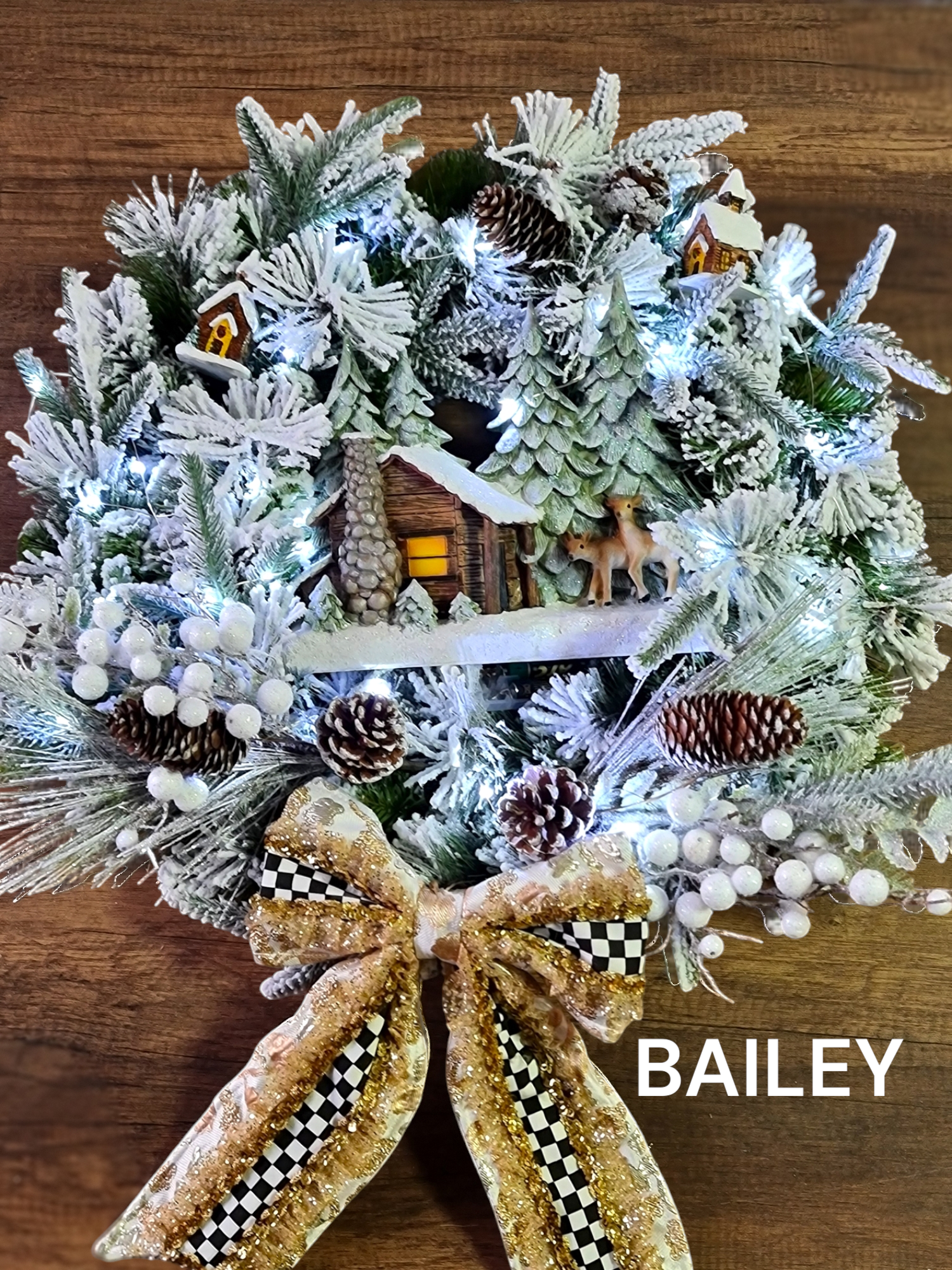 white chalet kap çelengi 60 cm