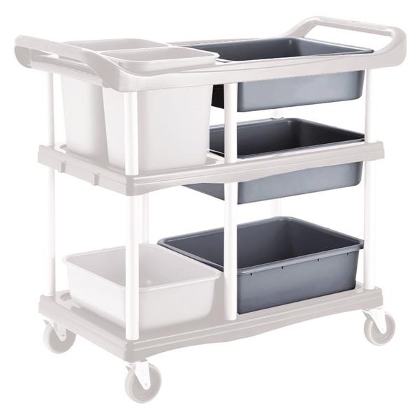 Biradlı Brd-51-01A Servis Arabası Yedek Kovası-Büyük 38x53x16 Cm