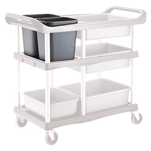 Biradlı Brd-51-03C Servis Arabası Yedek Kovası-Derin 29x21x30 Cm