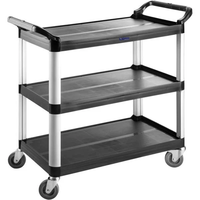 Biradlı Brd-54 Plastik Servis Arabası Siyah