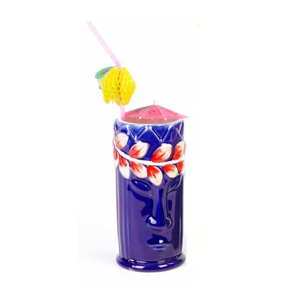 Biradlı Grv-20213 Seramik Tiki Mug 6,5x6,5 Cm 450 Cc Mavi