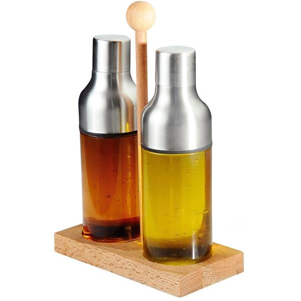 Biradlı Grv-2405 2 Li Yağlık Takımı 300 Cc Ahşap Standlı