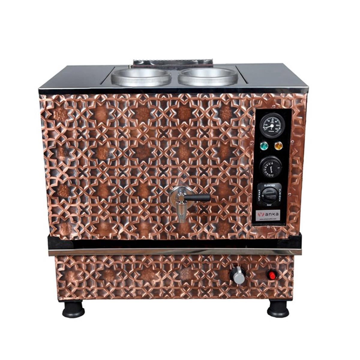 Anka 2 Demlikli Antik Pro Kompakt Otomatik Elektirikli Ve Gazlı Çay Makinesi