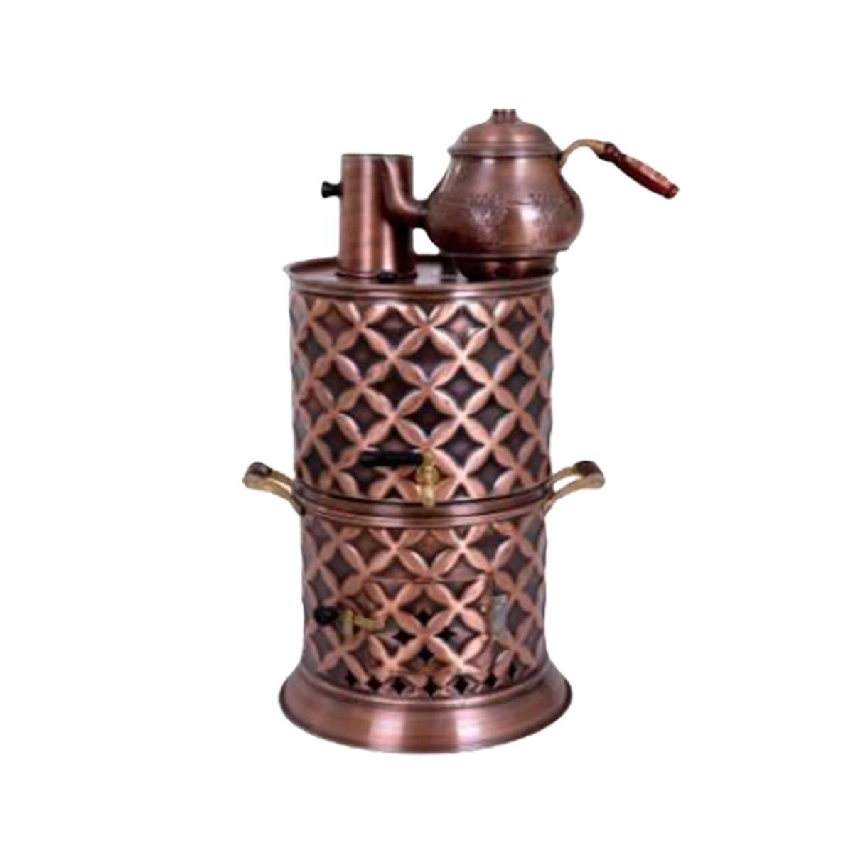Anka 5Lt Bakır Odunlu Semaver