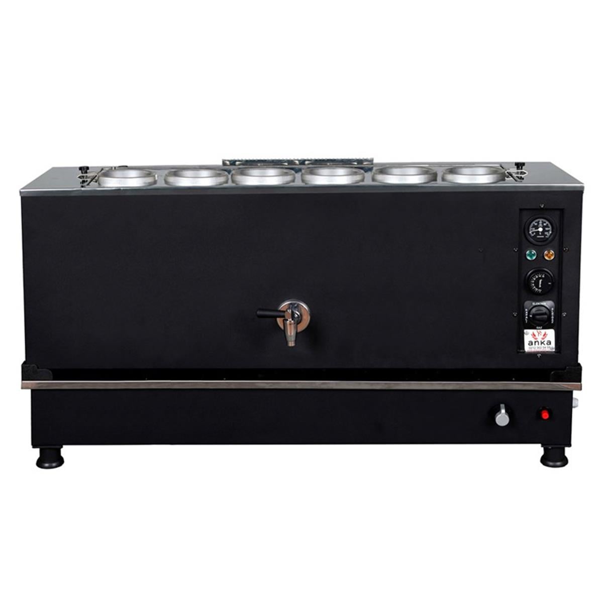 Anka 6 Demlikli Black Pro Kompakt Otomatik Elektirikli Ve Gazlı Çay Makinesi