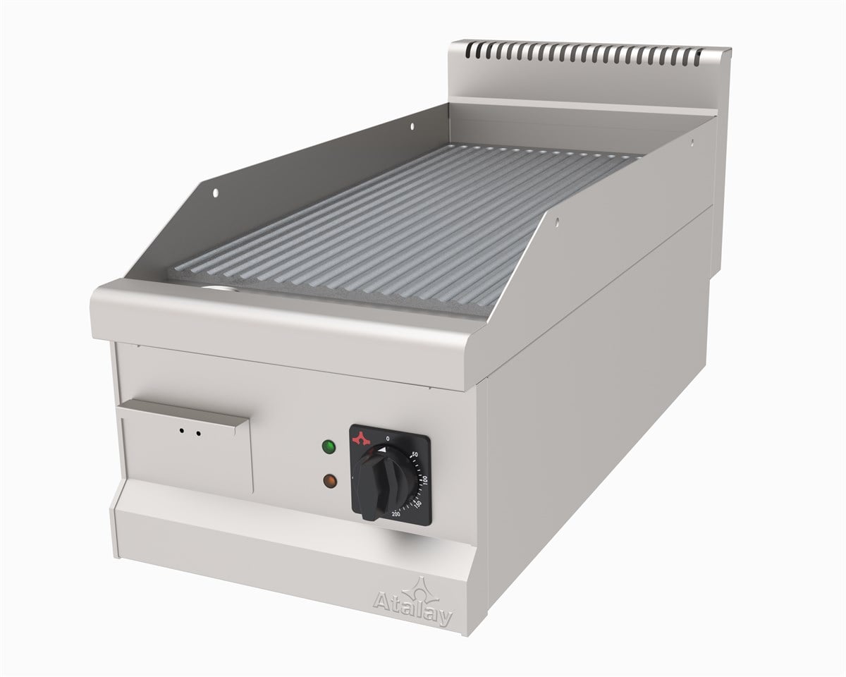 Atalay AEI-490-NS Elektrikli Pleyt Izgara Oluklu Yüzey Set Üstü 40x90x30 