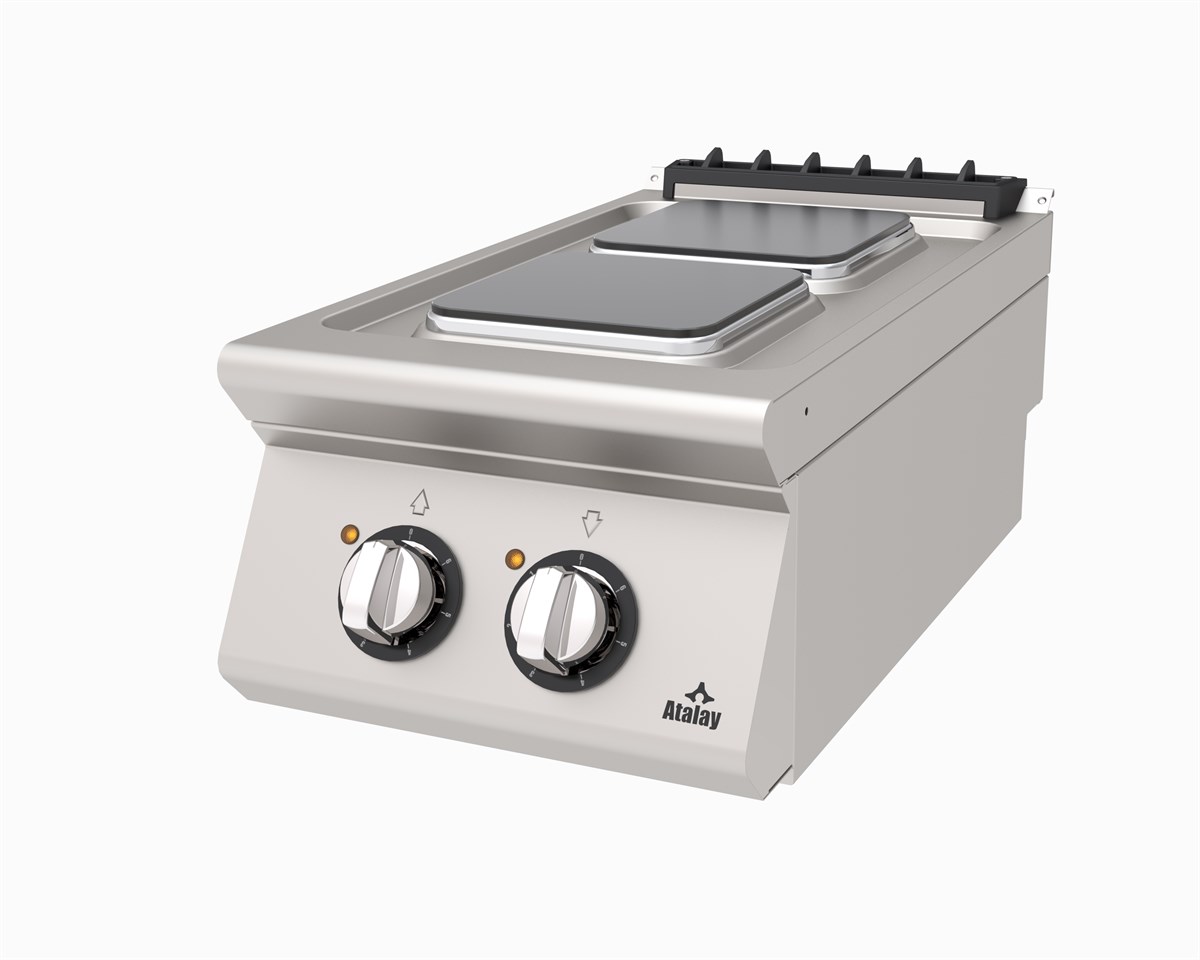 Atalay AEO-473-2k-HOT STAR Elektrikli Ocak 2 Plateli Set Üstü 40x73x30