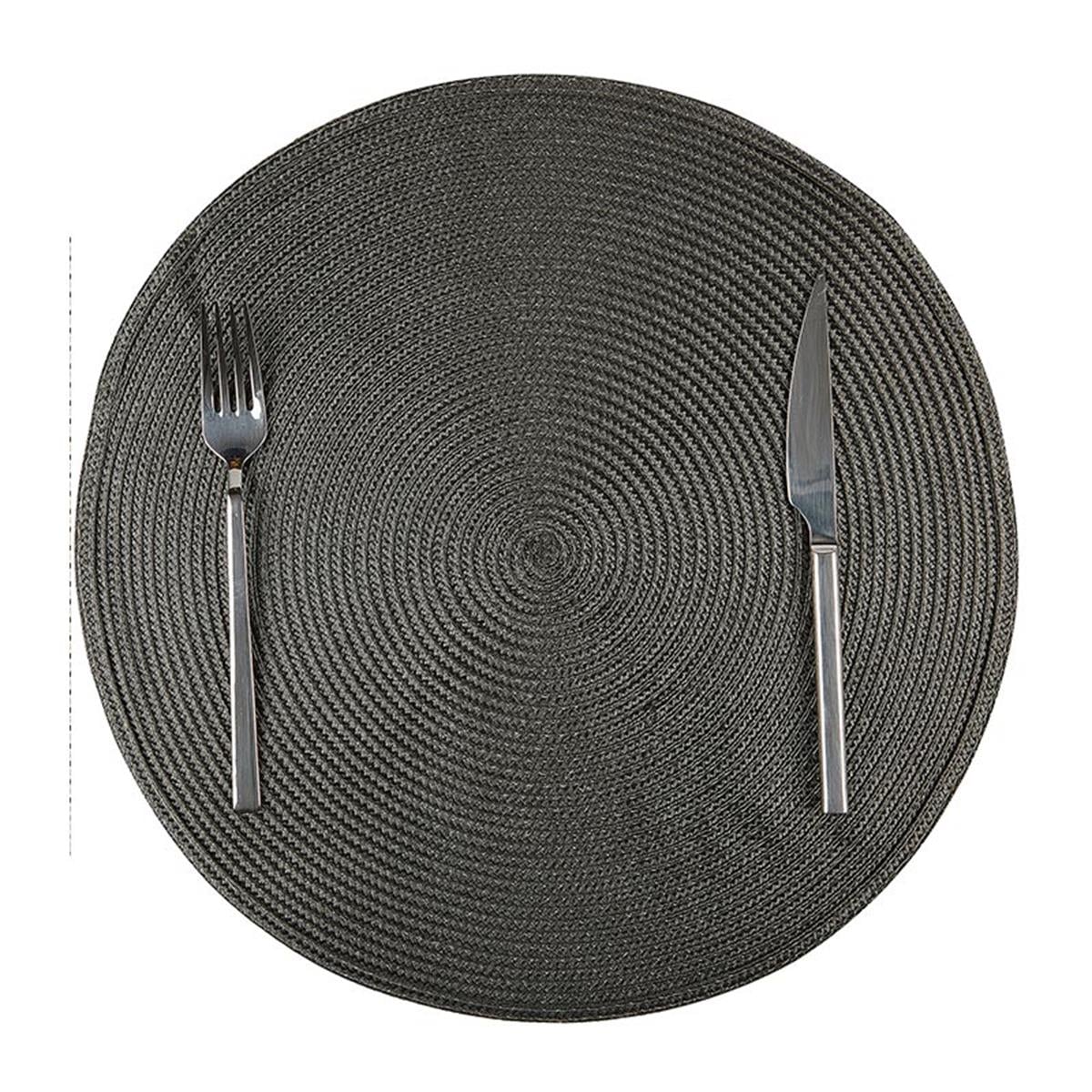 Biradlı Brd-1838 Amerikan Servis Yuvarlak Pvc Siyah 38Cm BiradlıBR.BRD-1838