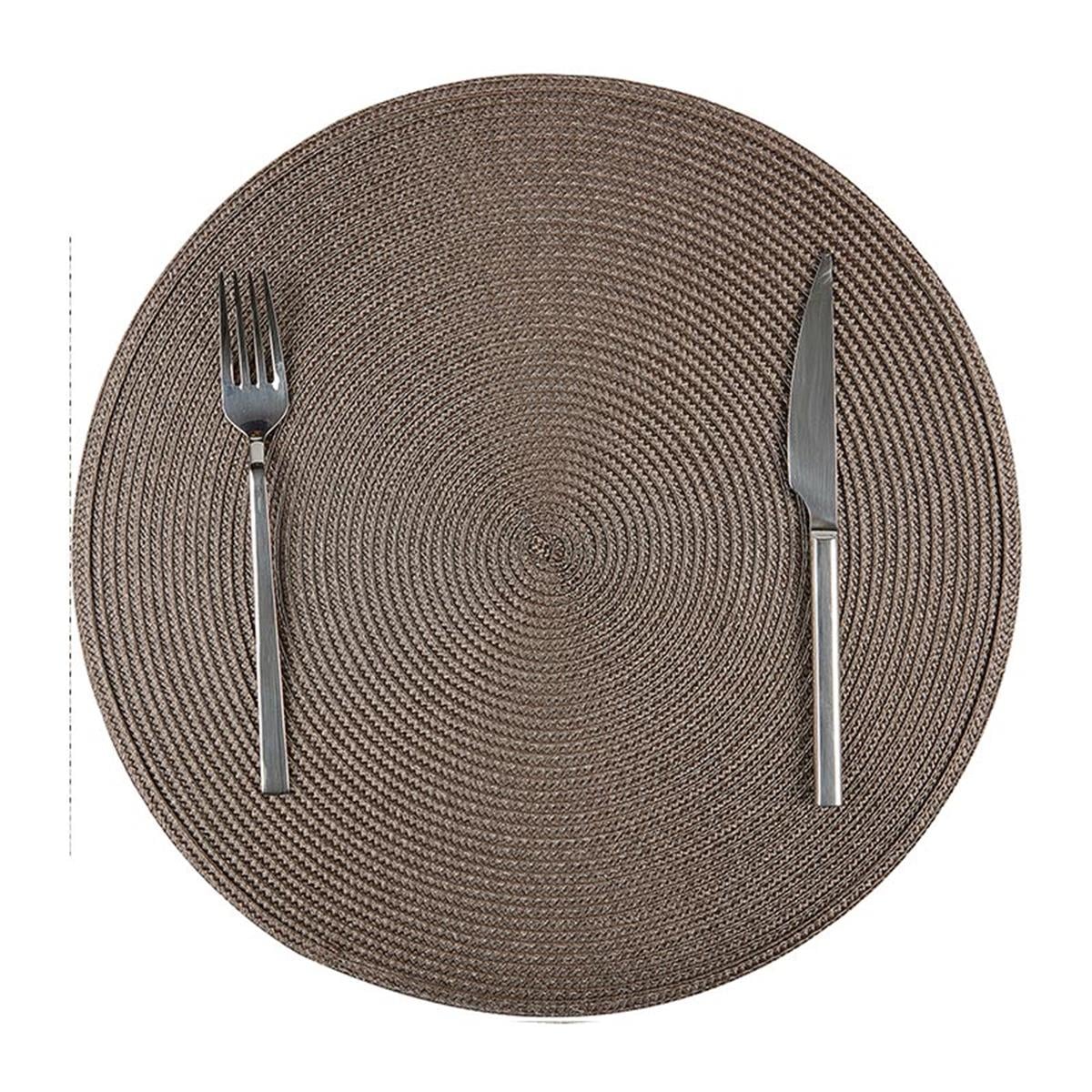 Biradlı Brd-1839 Amerikan Servis Yuvarlak Pvc Kahve 38Cm BiradlıBR.BRD-1839