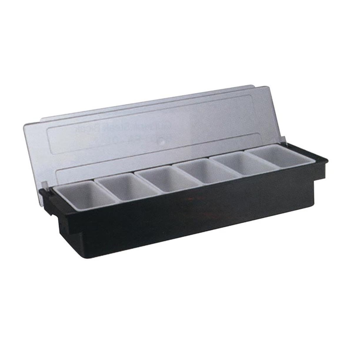 Biradlı Brd-H10314 6 Lı Policarbon Kapaklı Bar Konteyner 50x16x9 Cm BiradlıBR.BRD-H10314