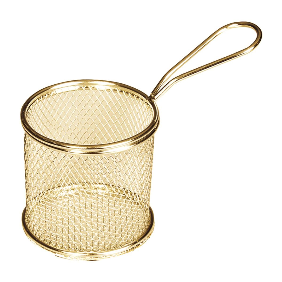 Biradlı Brd-Yq02-A Patates Sunum Yuvarlak Altın 9x8,5 cmBiradlıBR.BRD-YQ02-A