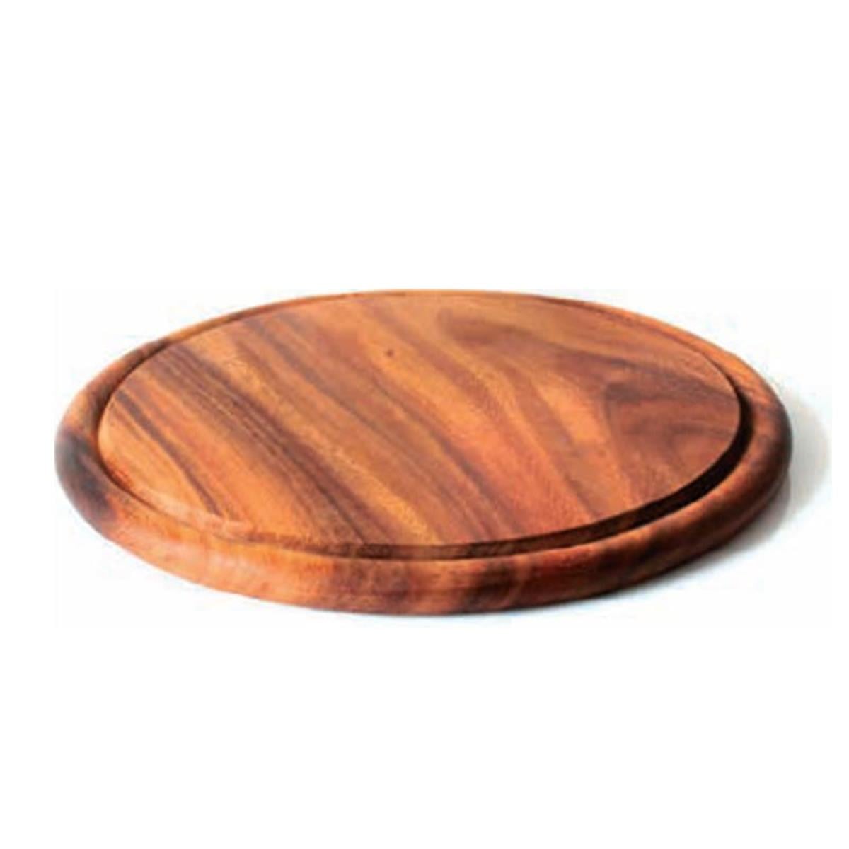 Biradlı Grv-1806 İroko Steak Sunum Tahta Yuvarlak 30,5X1,8 Cm BiradlıBR.GRV-1806