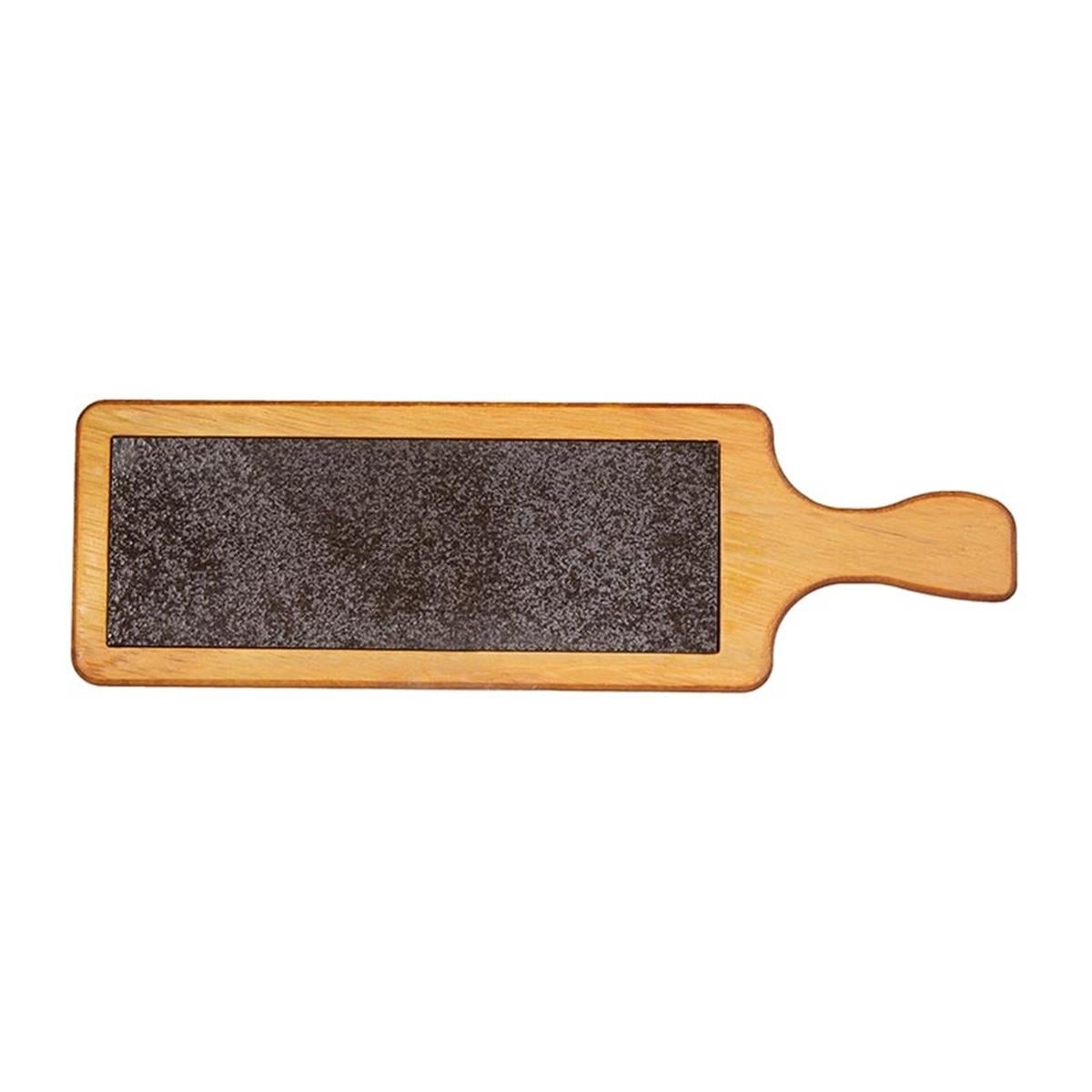 Biradlı Grv-1846 Kulplu Steak Tahta Bazaltlı 45X14X2,4BiradlıBR.GRV-1846