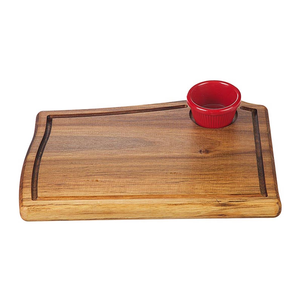 Biradlı Grv-1881 Ceviz Steak Tahta Sosluklu 32x23CmBiradlıBR.GRV-1881