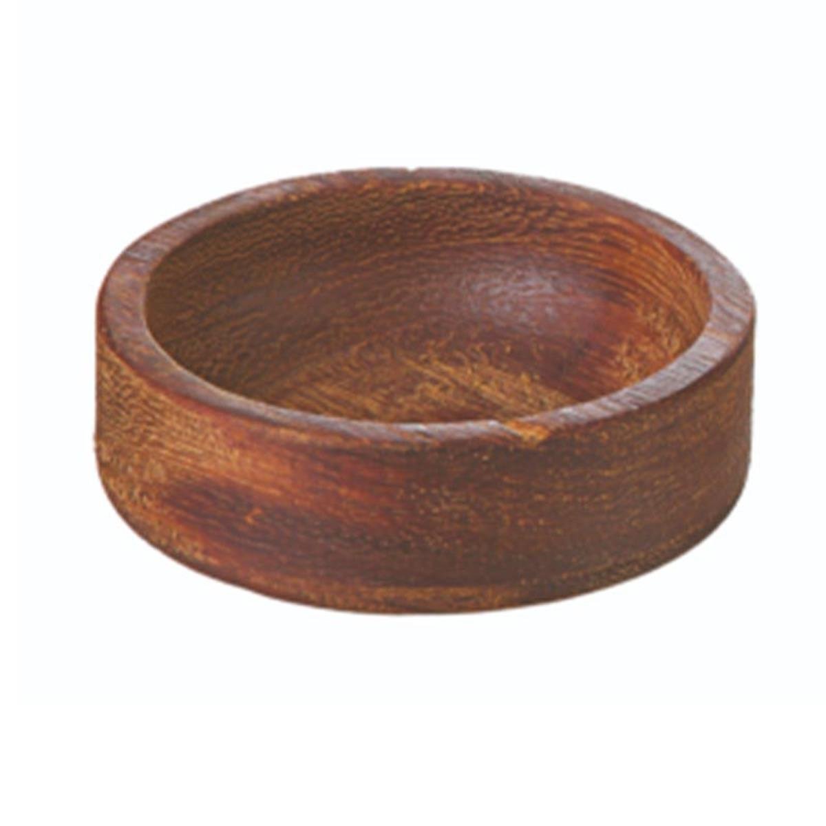 Biradlı Grv-1902-4 Iroko Yuvarlak Sosluk-Çerezlik 12CmBiradlıBR.GRV-1902-4