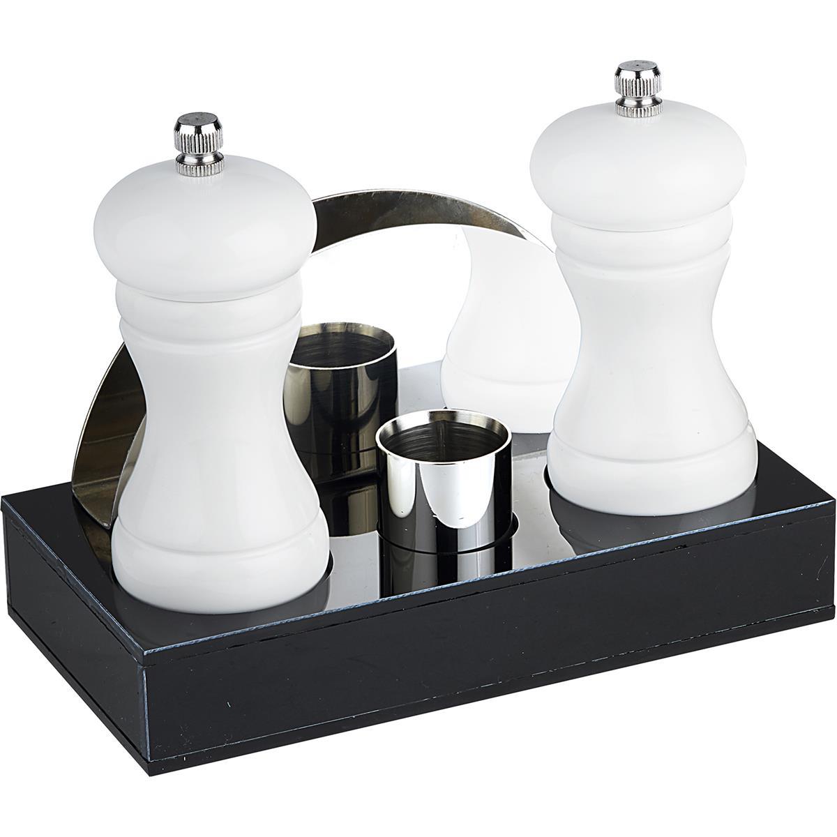 Biradlı Grv-199 4 Lü Menaj Set 18,5X9,5 H3Cm Kırmızı,Siyah,Beyaz BiradlıBR.GRV-199