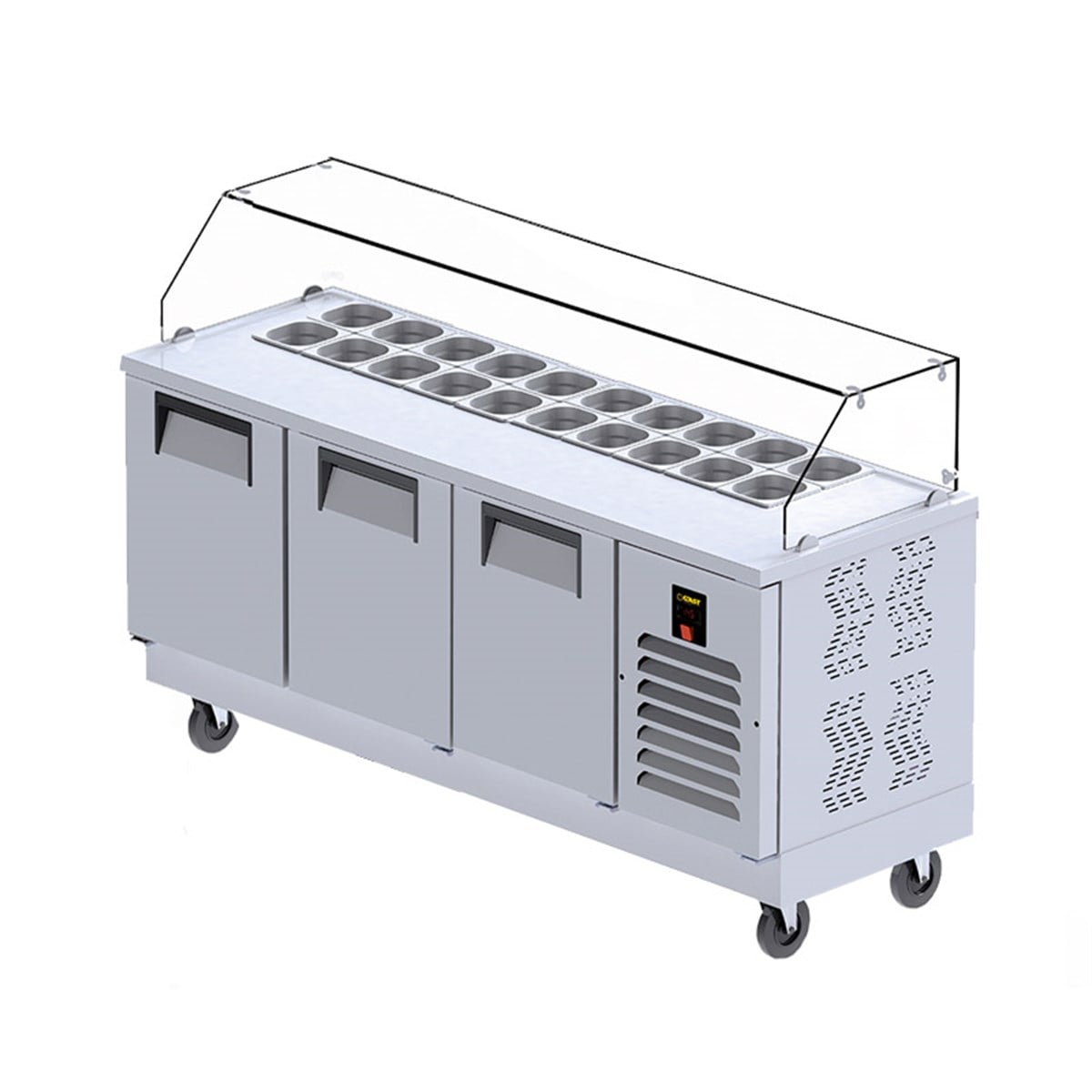 Gast HB1300 3 Kapılı Hazırlık Buzdolabı