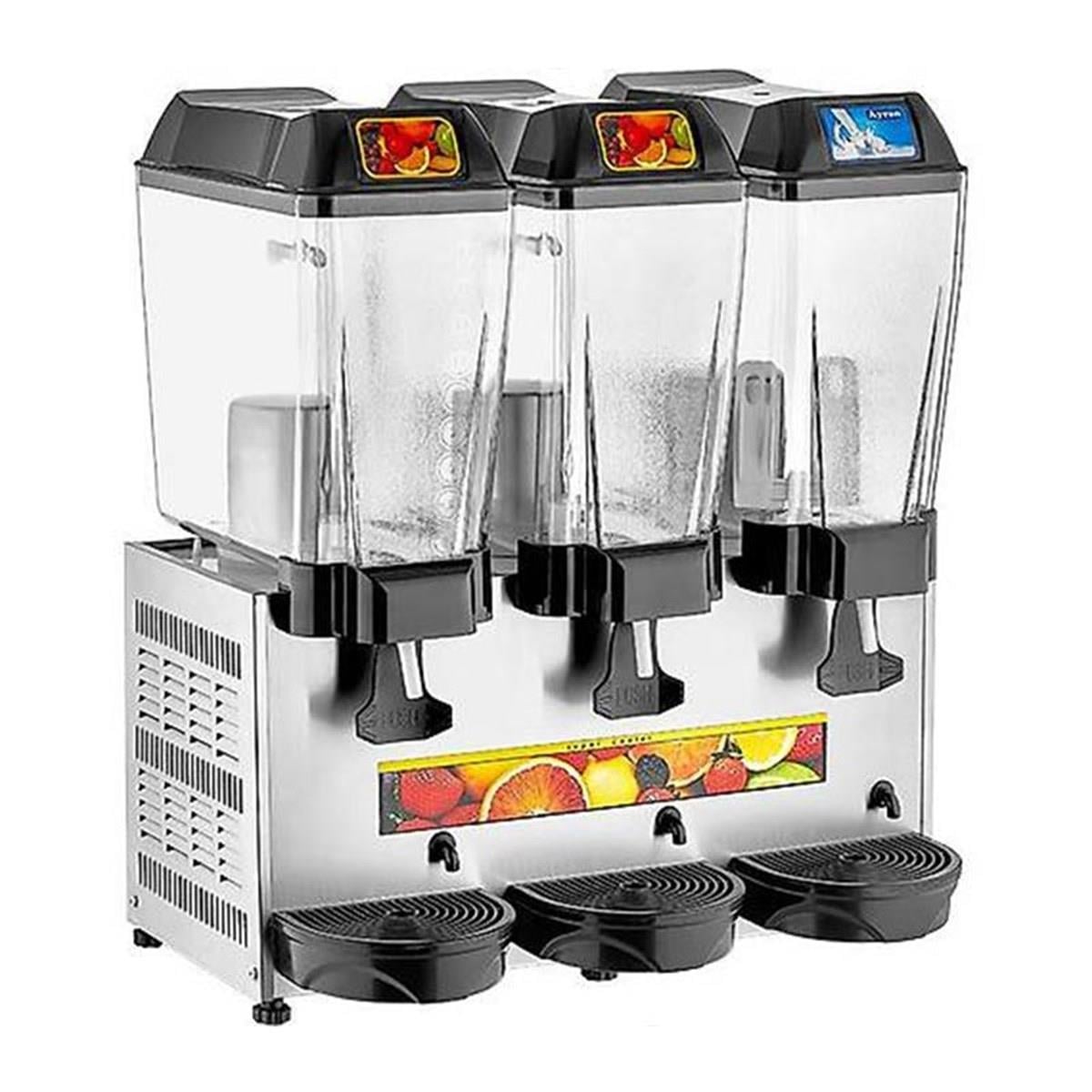 Gast ST17 Üçlü Şerbet+Şerbet+Ayran Soğutucu 3x20 lt Metalik GriGastGAST.ST17-G