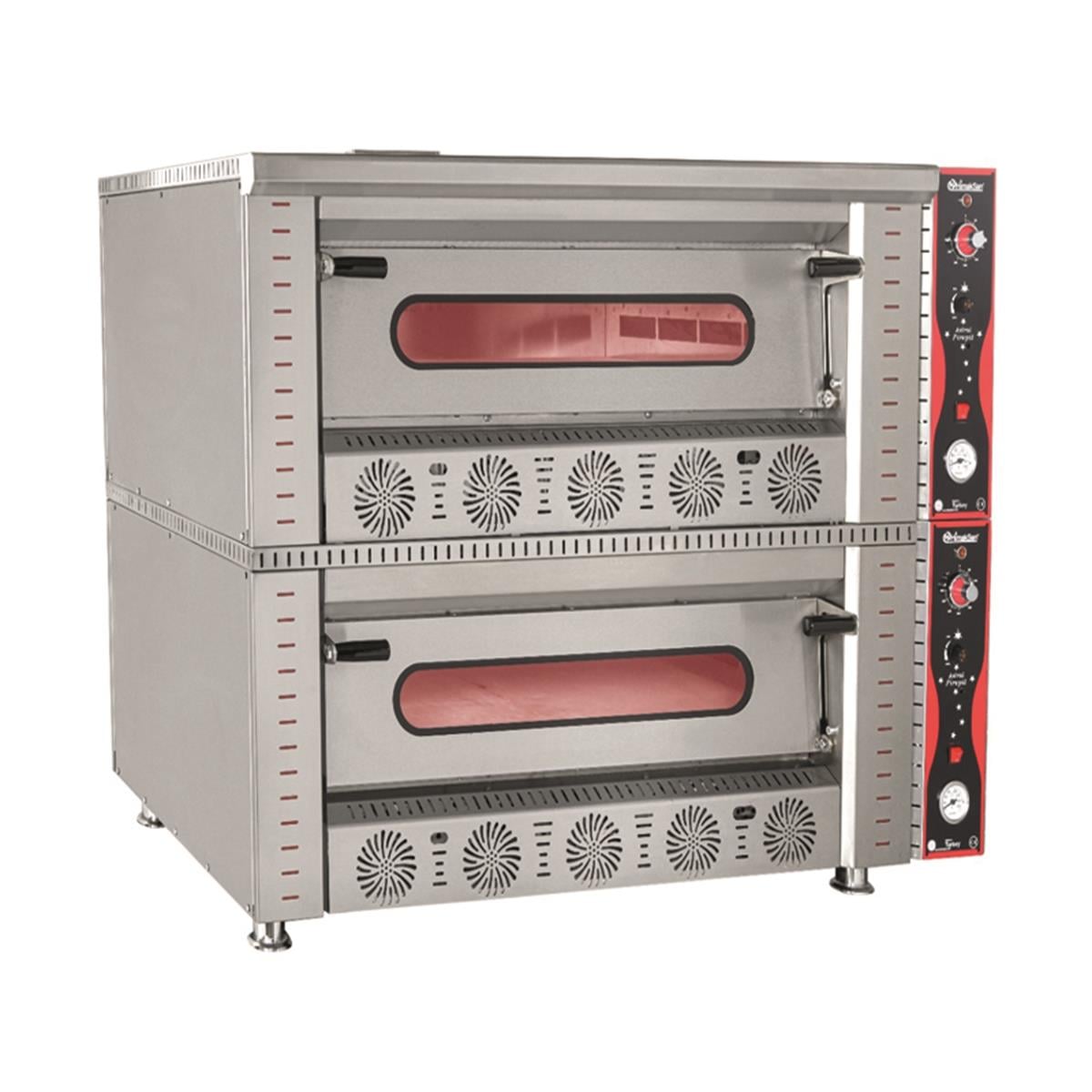 Himaksan PFG6+6 20 mbar 1178 Çift Katlı Pizza Fırını GazlıHimaksanHMK-PFG6+6 20 mbar 1178