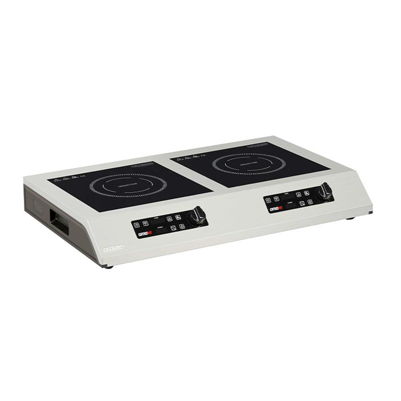 Omake 2x1800W Cam Yüzeyli Elektrikli Çiftli İndüksiyon OcakOmakeOmk.IND01.I25.1800.Z5F