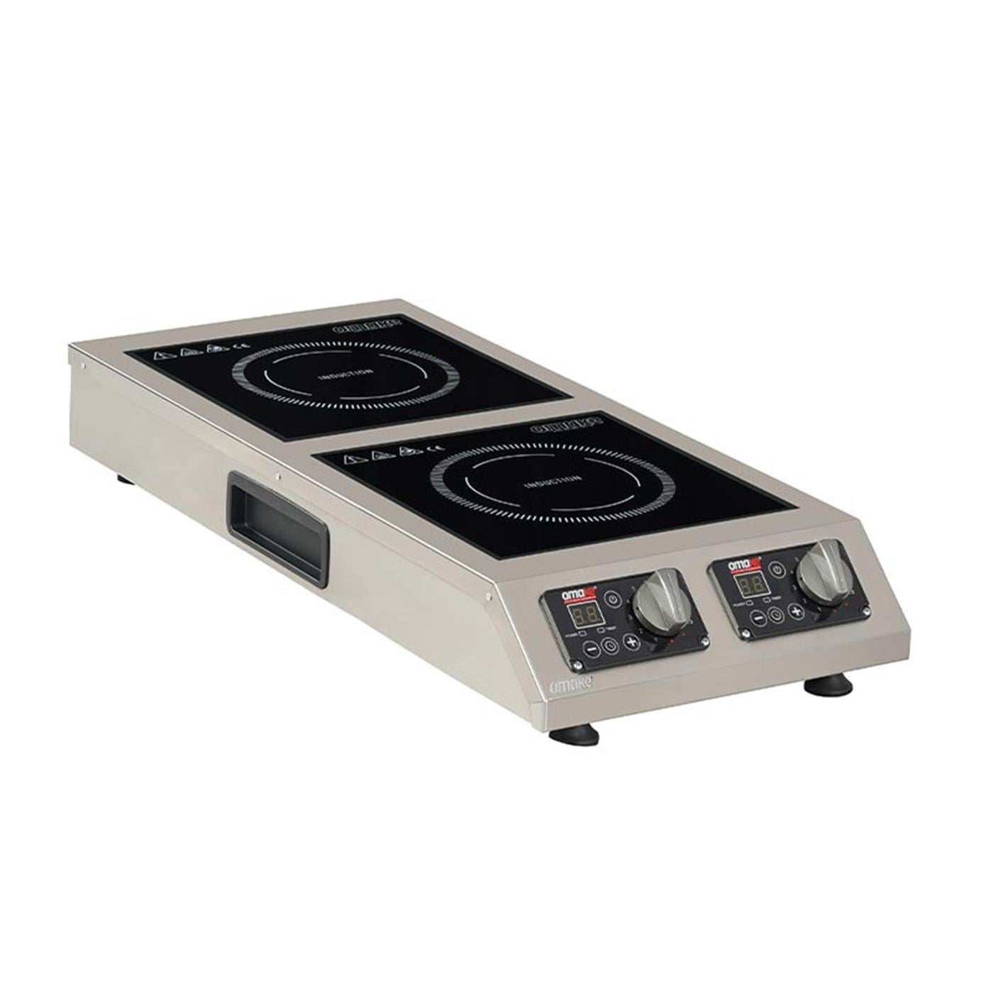 Omake 2x2000W Cam Yüzeyli Elektrikli Dikey Çiftli İndüksiyon OcakOmakeOmk.IND21.I25.2000.Z5F