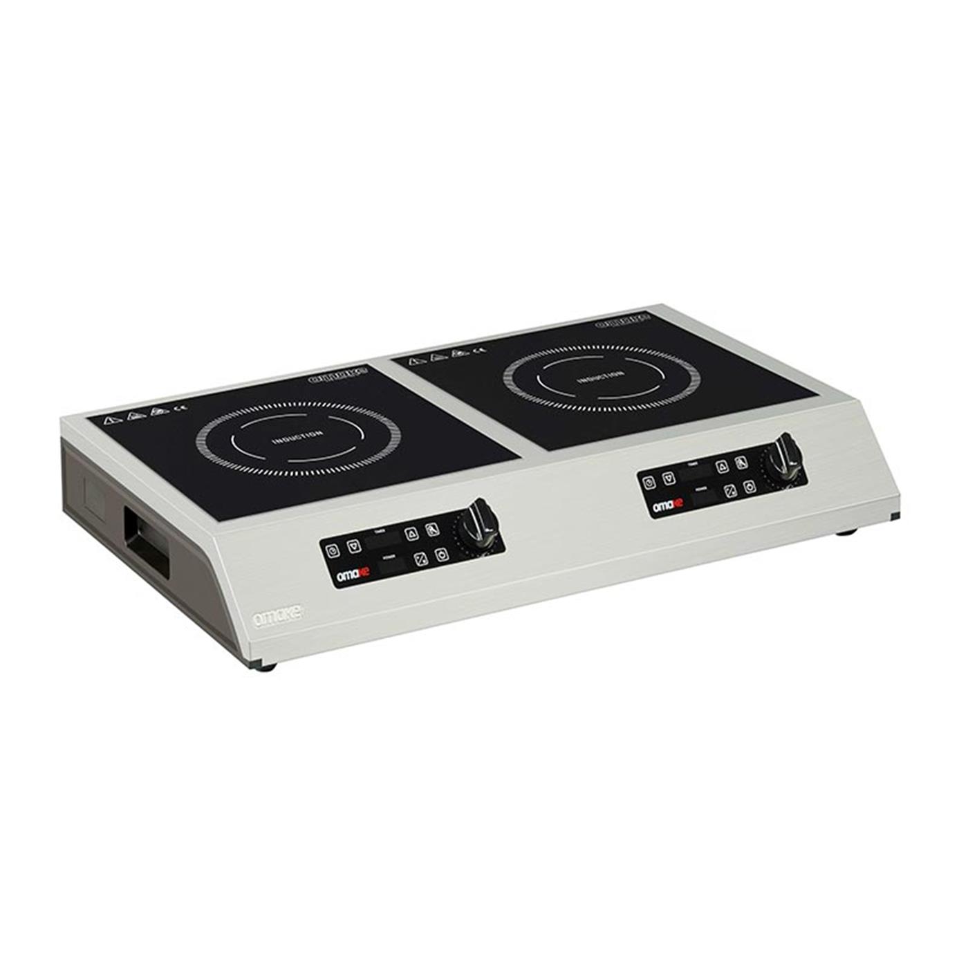 Omake 2x3500W Cam Yüzeyli Elektrikli Çiftli İndüksiyon OcakOmakeOmk.IND01.I25.3500.Z5F