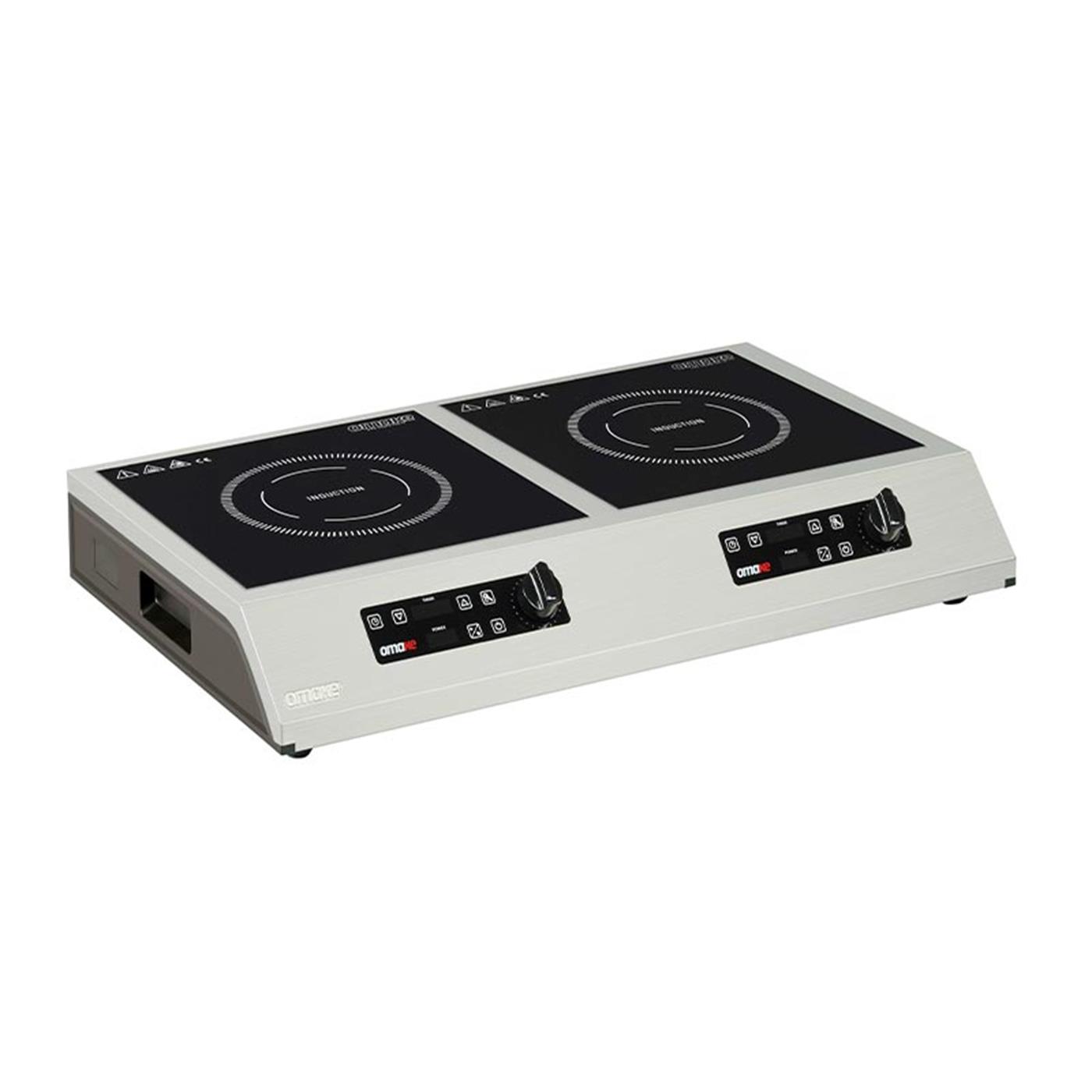 Omake 2x5000W Cam Yüzeyli Elektrikli Çiftli İndüksiyon OcakOmakeOmk.IND01.I25.5000.Z5F
