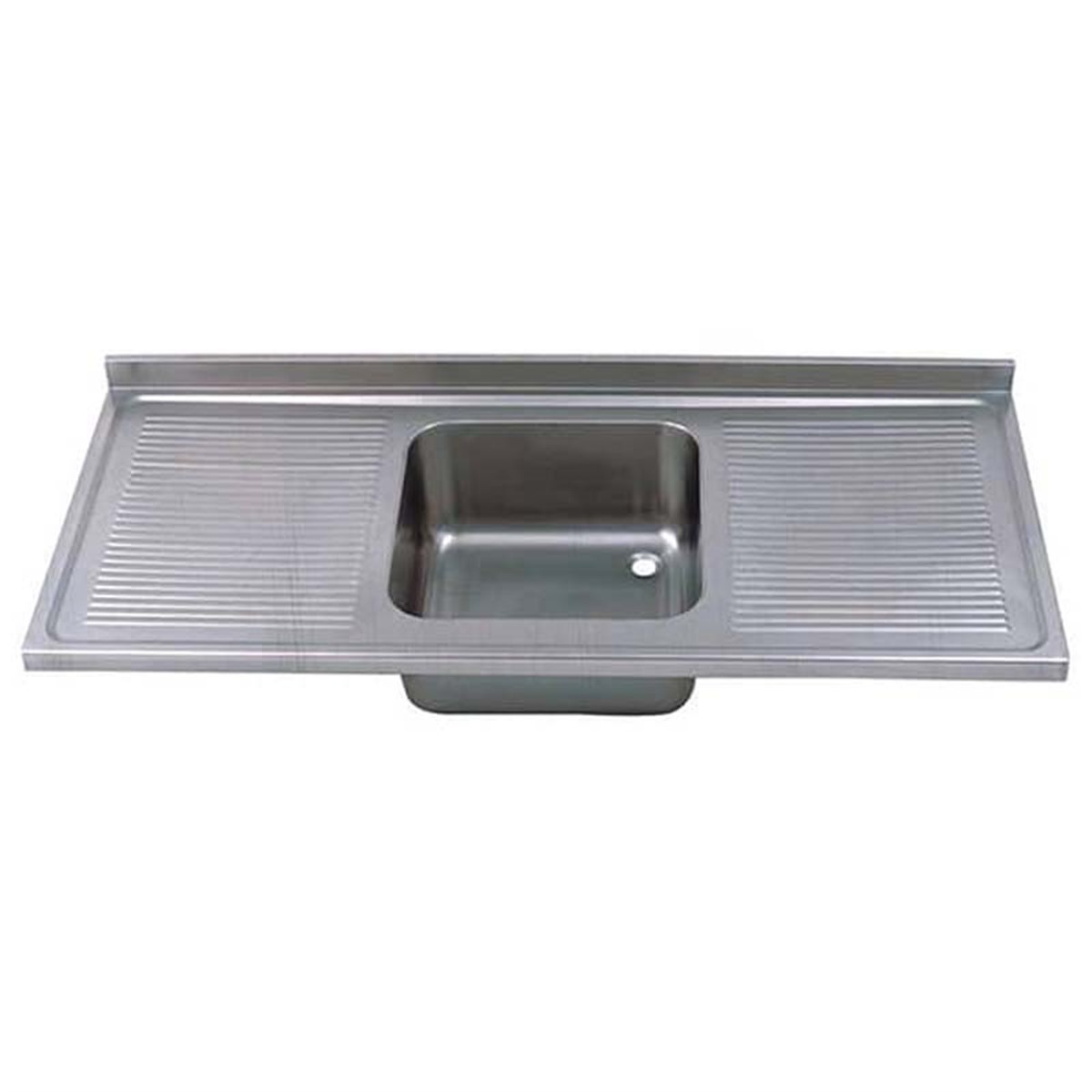 Öztiryakiler Tablalı Evye 140*60 Tek Göz Çift Damlalıklı 40*40*25 Gözlü 1,00 Mm