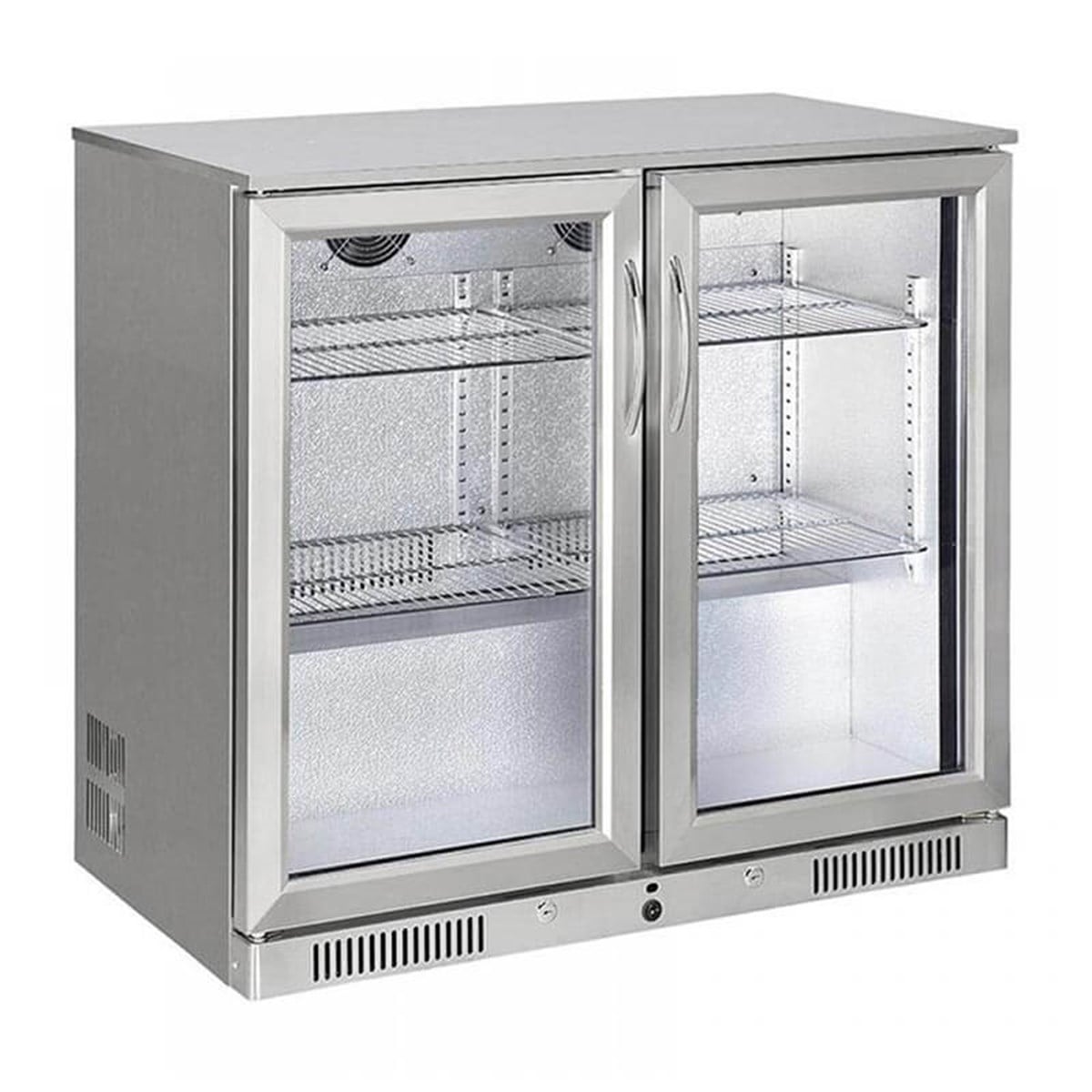 Senox SBCS-250 İki Sürgü Kapılı Bar Altı Şişe Soğutucu (Krom)
