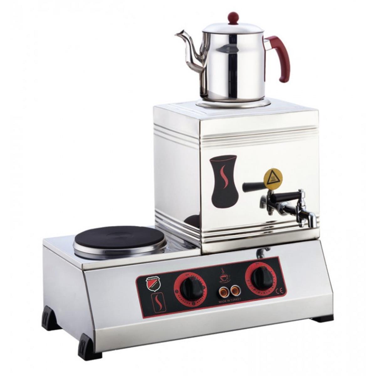 SilverInox 2070 15 Model 1 Demlikli Ekonomik Elektrikli Çay OcağıSilverInoxIG.2070