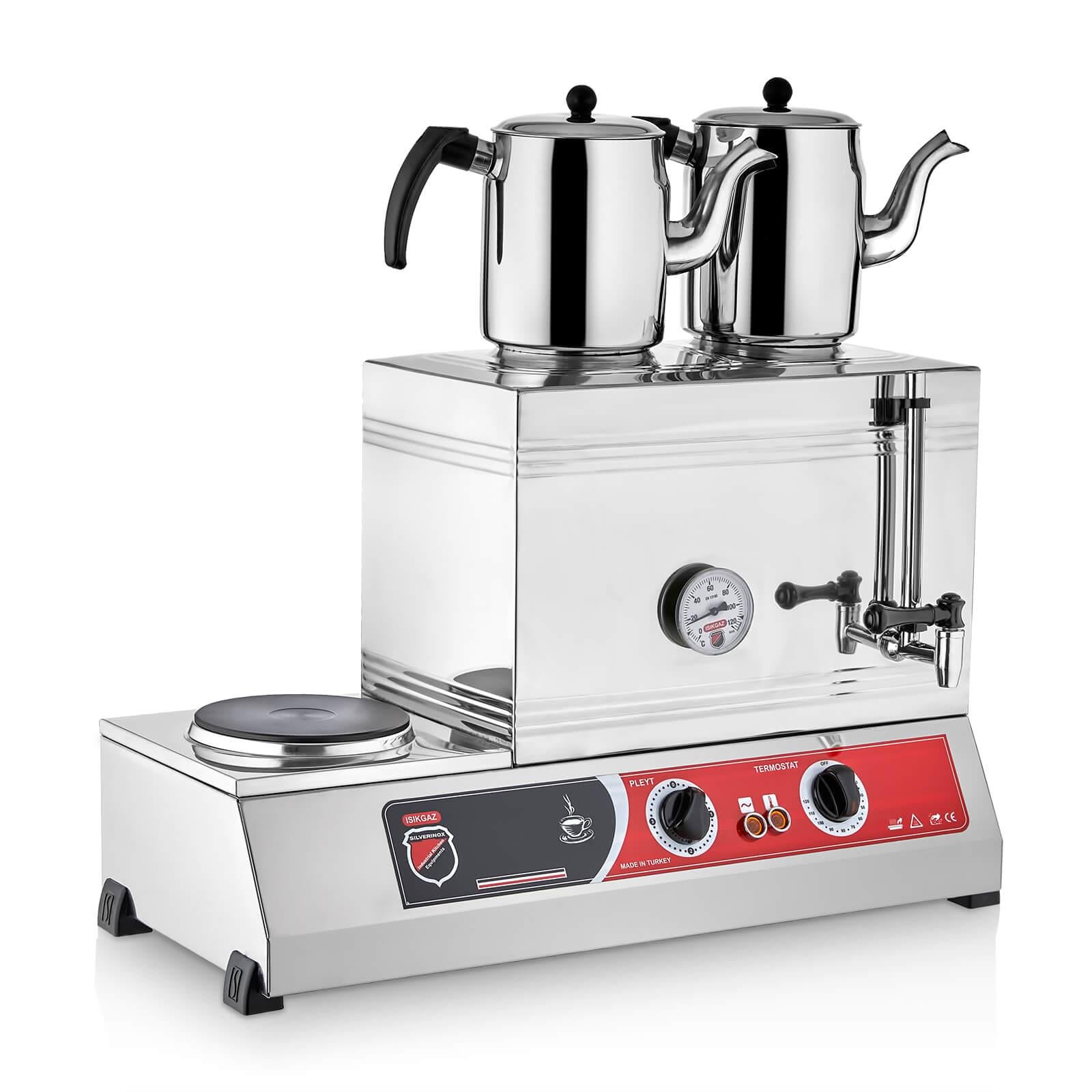 SilverInox 2081 40 Model 2 Demlikli Kaynaklı Elektrikli Çay OcağıSilverInoxIG.2081
