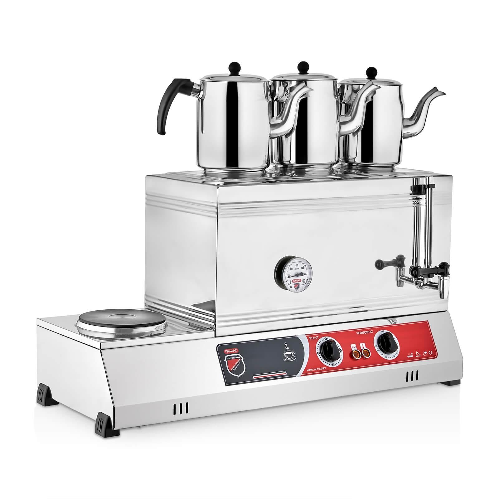 SilverInox 2082 60 Model 3 Demlikli Kaynaklı Elektrikli Çay OcağıSilverInoxIG.2082