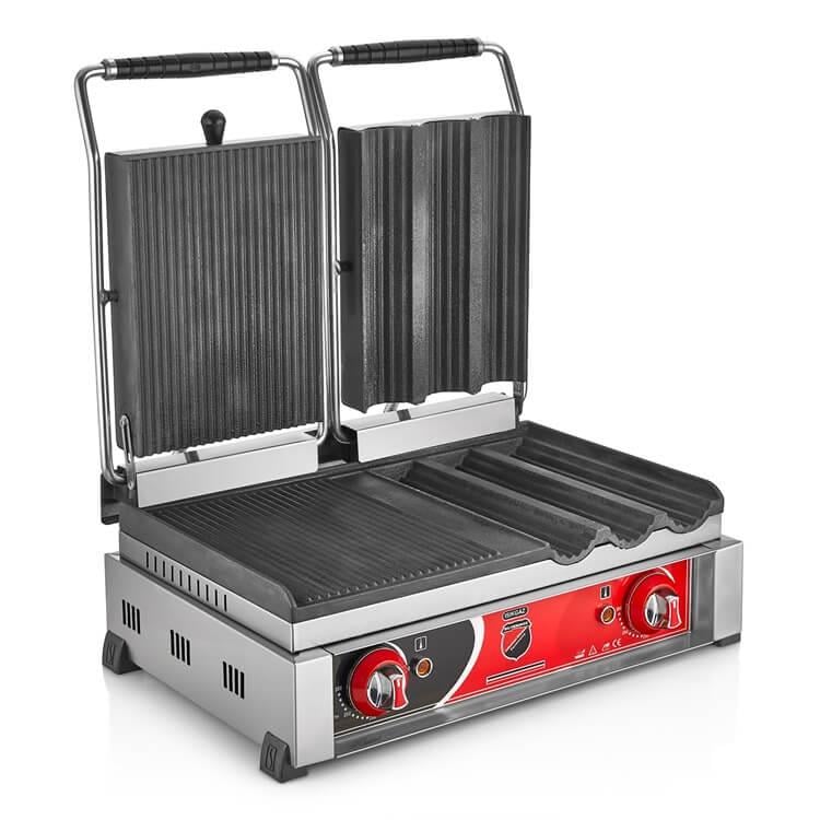 Silverinox 2134-2 3'lü Dürüm Tost MakinesiSilverInoxIG.2134-2