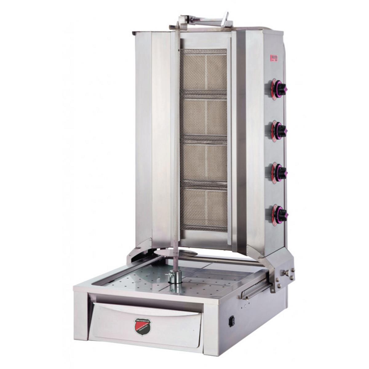 SilverInox 2166-A4 4 Radyanlı Alttan Motorlu DoğalGazlı Döner Ocağı CE BelgeliSilverInoxIG.2166-A4