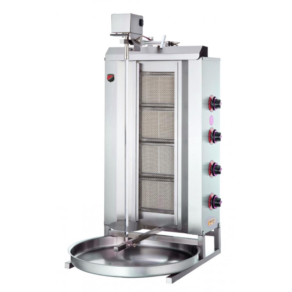 SilverInox 2166-U4 4 Radyanlı Üstten Motorlu DoğalGazlı Döner Ocağı CE BelgeliSilverInoxIG.2166-U4
