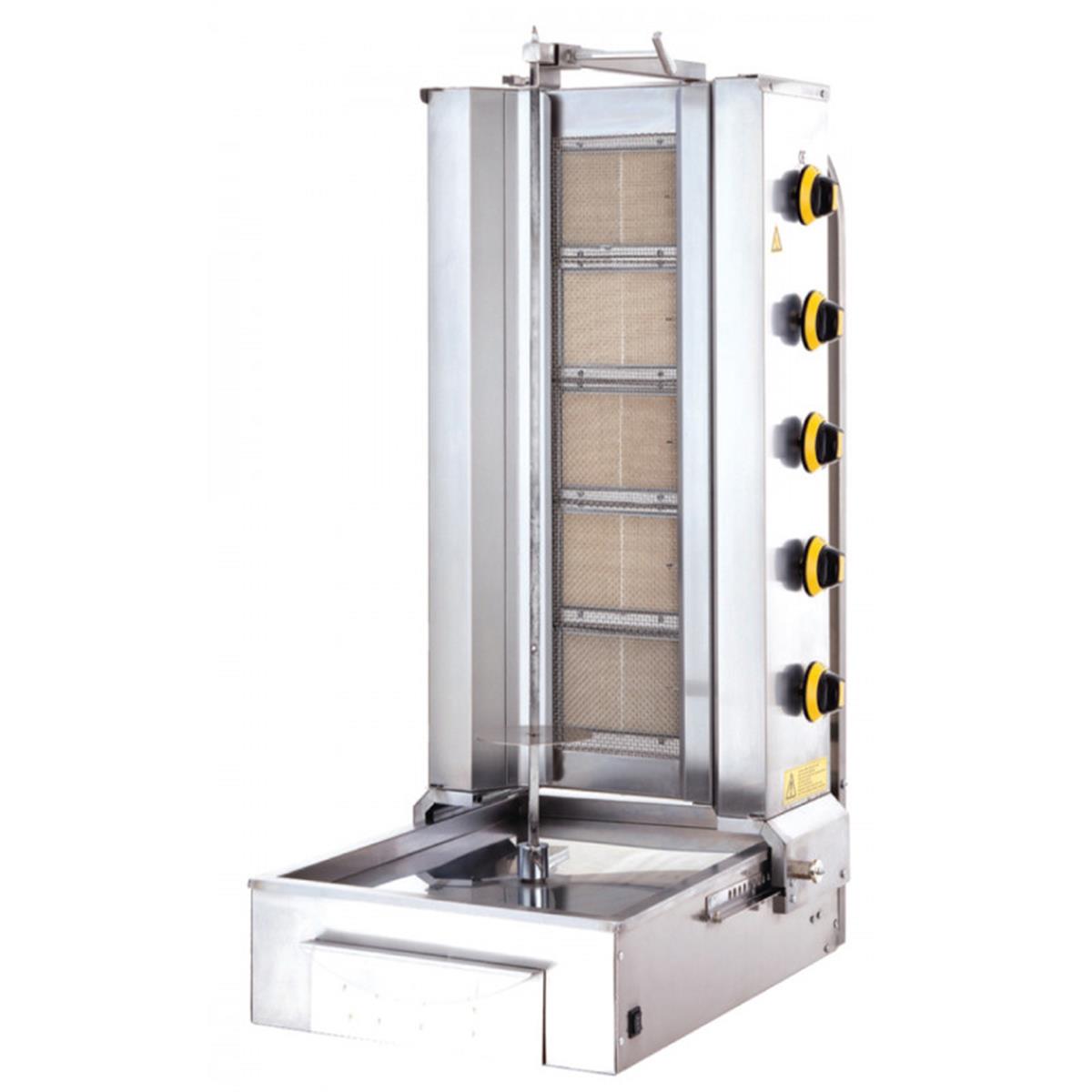 SilverInox 2167-B5 5 Radyanlı Alttan Motorlu LPG li Döner Ocağı CE BelgeliSilverInoxIG.2167-B5