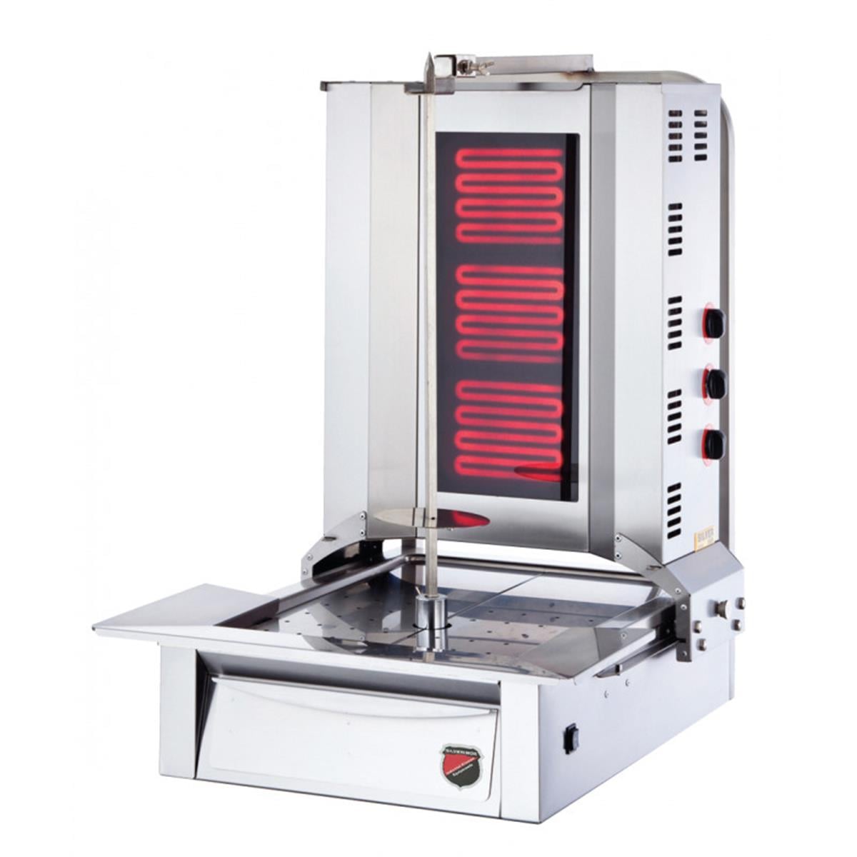 SilverInox AD-03 3 Radyanlı Alttan Motorlu Elektrikli Döner Ocağı CE BelgeliSilverInoxIG.AD-03