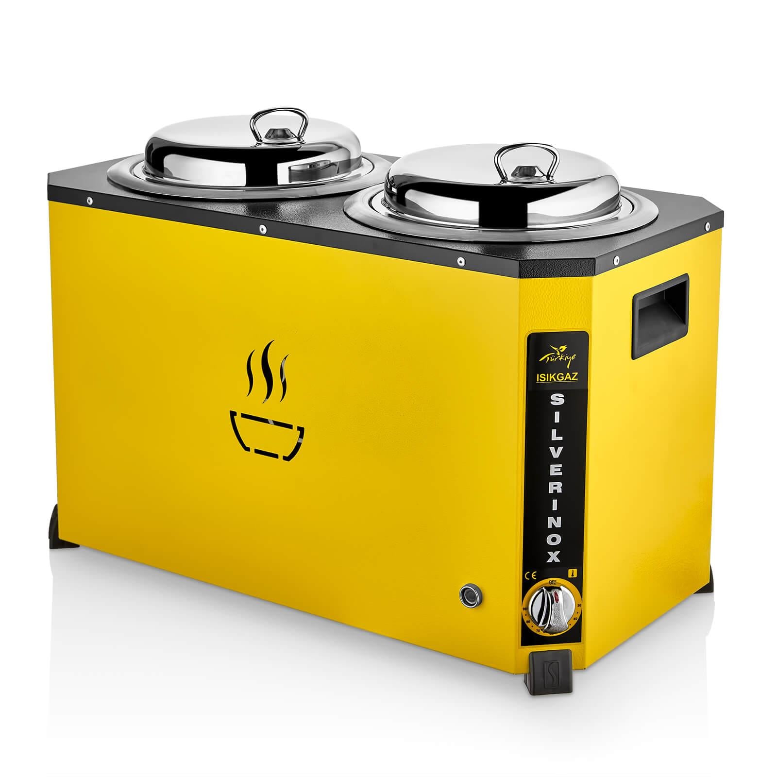 SilverInox C-07 Sarı Jumbo Çorba Kazanı 9+9 ltSilverInoxIG.C-07