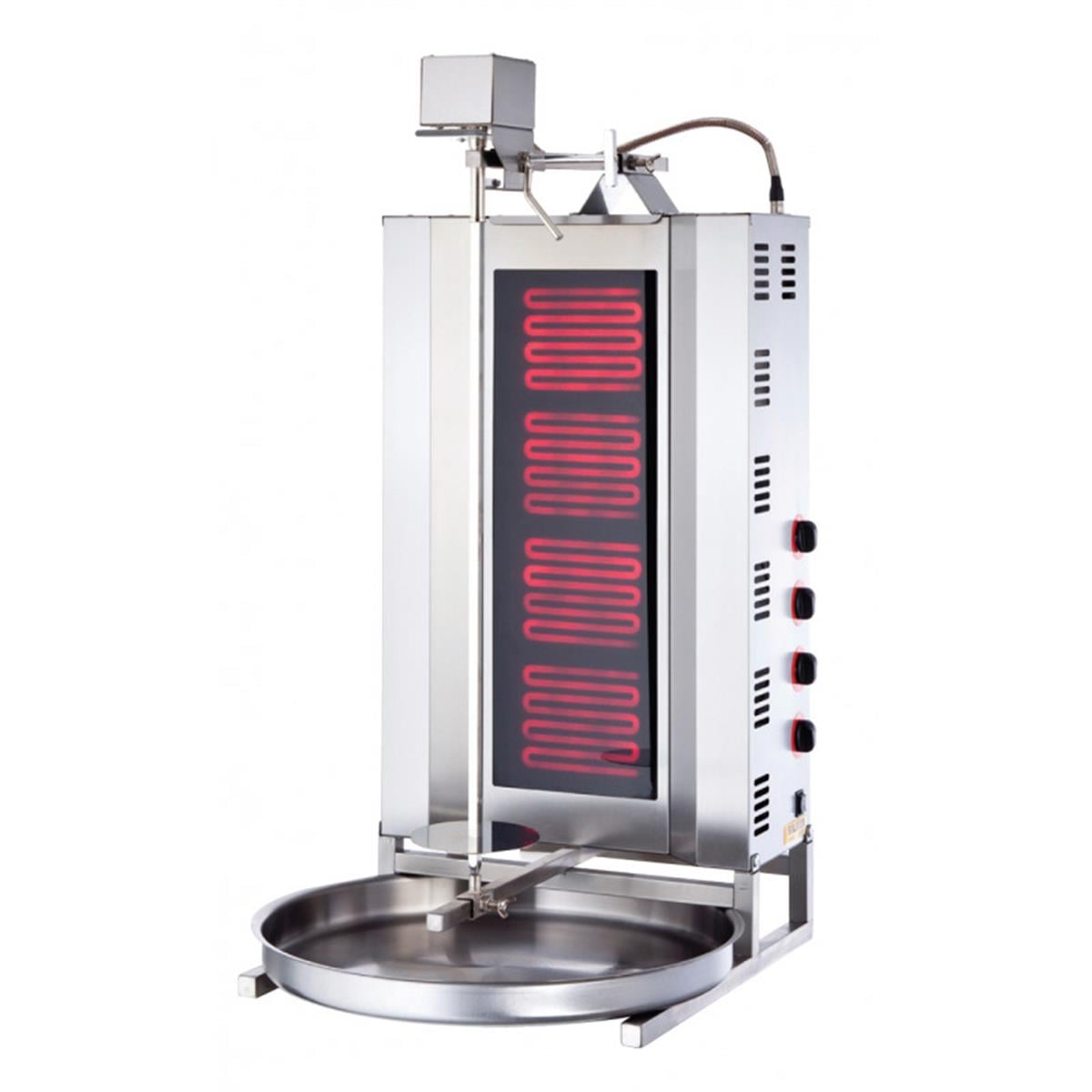 SilverInox ED-04 4 Radyanlı Üstten Motorlu Elektrikli Döner Ocağı CE BelgeliSilverInoxIG.ED-04