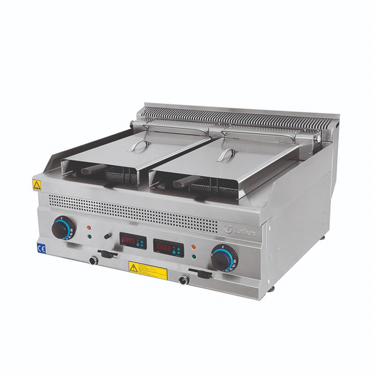 Turhan Çelik TC.7FED800 80'lık Çiftli Elektrikli Dijital Fritöz 800x700x300