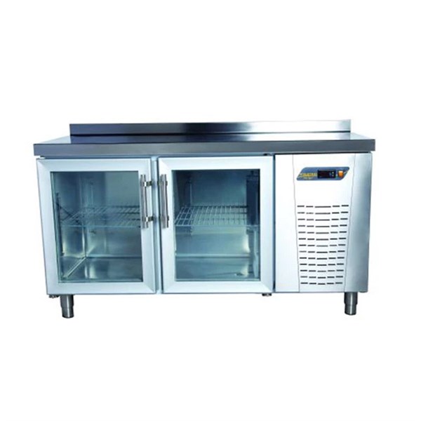Ndustrio TPS-62-GD Tezgah Tip 2 Cam Kapılı Snack Buzdolabı