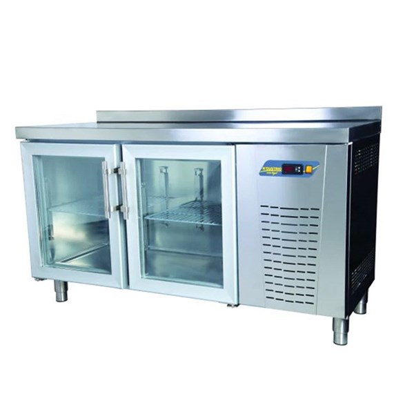 Ndustrio TPS-62-GD Tezgah Tip 2 Cam Kapılı Snack Buzdolabı