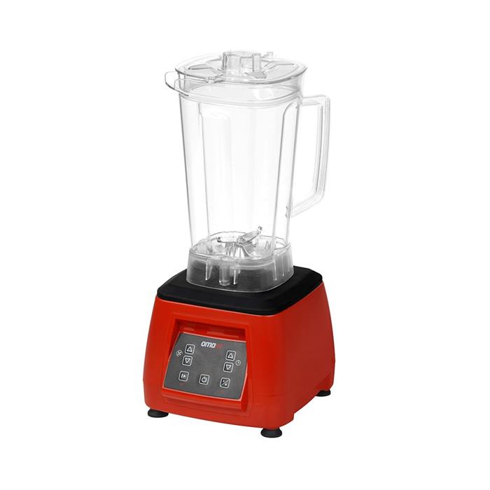 Omake 3 L Kapak Sensörsüz Şeffaf Hazneli Dijital Bar Blender 2200W Kırmızı