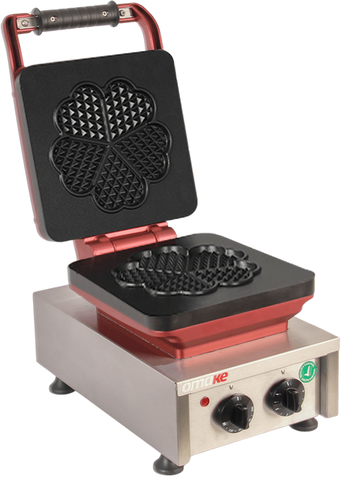 Omake Kalp Ø190 Model Zamanlayıcılı Manuel Waffle Makinesi