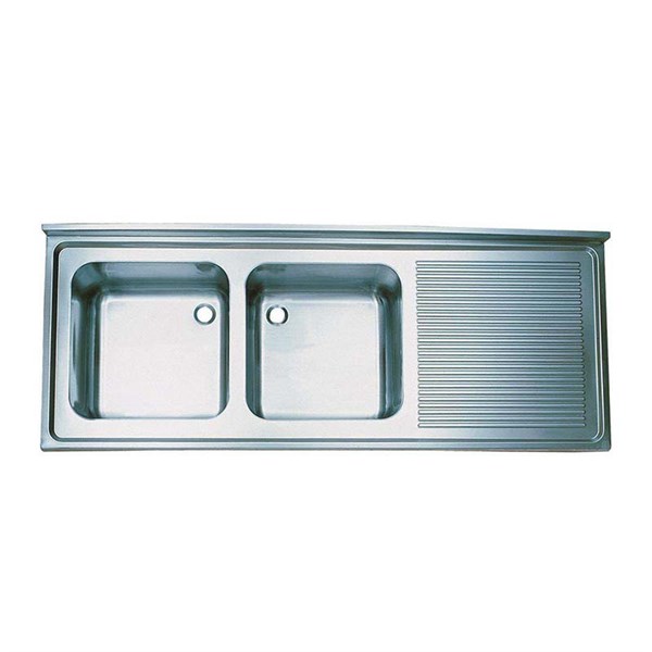 Öztiryakiler Tablalı Evye 200*70 Çift Göz Sağ Damlalıklı 50*50*30 Gözlü 1,00 Mm