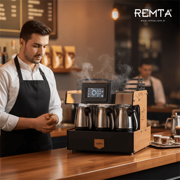 Remta  RTK03 3 Cezveli Profesyonel Türk Kahve Makinesi
